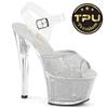 Pleaser - SKY308PREMRSNT Sandaal met enkelband - Zilverkleurig Product image